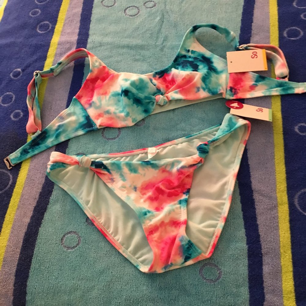 🌞 NWT Pink and Blue Tie Dye Bikini